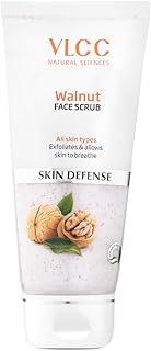 VLCC Walnut Face Scrub - 80g | Moisturizing Scrub For Mild Exfoliation | Helps Reduce Skin Damage | Soothing, Calming and Brightening Scrub | Tanning Protection Against Sun Damage.