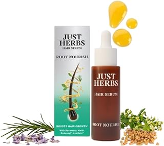 Just Herbs Ayurvedic Hair Growth Serum with 14 Herbs & 7 Proven Actives | Boosts Hair Growth, Reduces Hair Fall, Strengthe (Pack of 3)