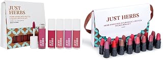 Just Herbs Ayurvedic Liquid Lipstick Kit Set of 5 with Hydrating & Lightweight Lip Colours (Brights & Pinks) & Just Herbs