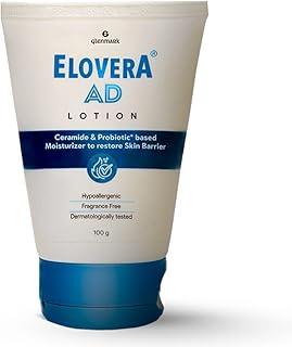 Elovera AD Moisturising Lotion 100ml | For Dry Skin | with Ceramides & Probiotic| Nourishes and Restores Skin Barrier | Dermatologically Tested | Hypoallergenic
