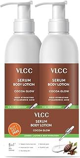 VLCC Cocoa Glow Deep Hydrating Serum Body Lotion - 300ml+ 300ml Pack | | with Hyaluronic Acid, Cocoa Butter & Niacinamide | 5-in-1 Skin Defense for Deep Moisturization