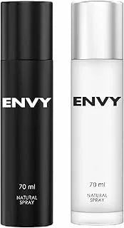 ENVY Natural Spray Men Perfume + Women Perfume (70ML Each) | Combo Set of 2 - Long Lasting Fragrance