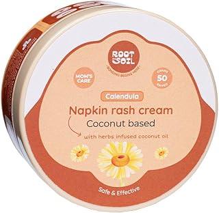 ROOT and SOIL - Napkin Rash Coconut Balm with Cold-pressed Coconut Oil and Calendula Petals |100% Natural, Rash Free Periods | Sulpahte-Free | 50 Grams.