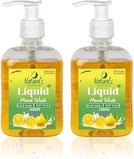 Natural's Care for Beauty Herbals Extract Lemon Hand/Face & body Wash Pump Dispenser Hand Wash Bottle 250 Pack Of 2 | All Skin Type |