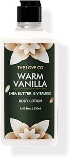 THE LOVE CO. Warm Vanilla Body Lotion - Nourishing Moisturizer Cream for Dry Skin - Suitable for Men and Women with Jojoba Oil, Shea Butter & Vitamin E - 250ml