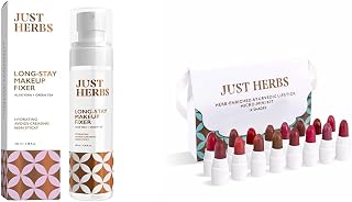 Just Herbs Long Stay Non Sticky Makeup Fixer & Ayurvedic Creamy Matte Micro Mini Lipstick Kit Lip Hydrating & Moisturizing