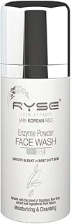 RYSE Enzyme Powder Face Wash - Improves Skin Tone, Paraben Free, Rice Bran Face Cleanser 60gm