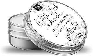 AL MASNOON White Musk Solid Perfume - 10g | Arabian Musk Fragrance | Natural Deodorant | Long-Lasting All-Day Scent | Ideal for After Bath | Pack of 1