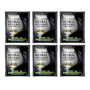 Patanjali Kesh Kanti Herbal Mehndi, 20g - Natural Black (Pack of 6)