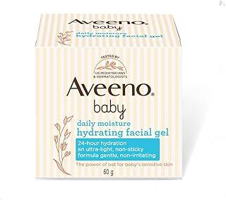 Aveeno Baby Daily Moisture Hydrating Facial Gel (Cream) 60g I Ultra-light | 24 hours moisturisation Face cream | Triple oat extract & avocado oil I Paediatrician recommended