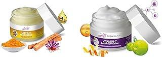 Iba Ubtan Face Cream, 50g with Turmeric, Sandalwood & Saffron For Brightens Skins Advanced Activs Vitamin C Daily Glow Cream, 50 g with Hyaluronic Acid for Enhances Skin Radiance and Reduces Dullness