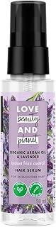Love Beauty And Planet Organic Argan Oil & Lavender Paraben-Free|| Instant Frizz Control Serum|| No Dyes|| No Mineral Oil 50ml