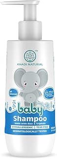 KHADI NATURAL Baby Hair Cleanser with Rice and Triphala, Nourishing Shampoo for Babies, 200ml