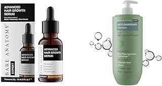 Bare Anatomy Advanced Hair Growth Serum | 3% Redensyl + 4% Anagain + 3% Baicapil + 1% Capilia Longa,for Women & Men | 30mL Expert Anti-Dandruff Shampoo - 750ML