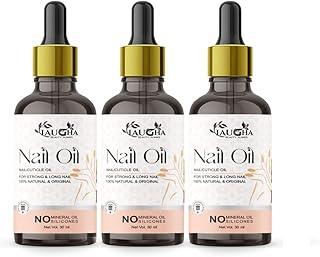 Laugha Nails Strong Oil For Cuticle Care, Nail Growth & Strength 30 ML Pack of 3 Bottle 90 ml