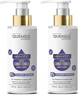 Quemico Professionnel Keratin Protein Smooth Conditioner with Argan Oil, Pack Of 2 | 150ml Each (300 ml)