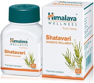 Himalaya Pure Herbs Shatavari Women's Wellness Tablets, Promotes lactation, White, 60 Count