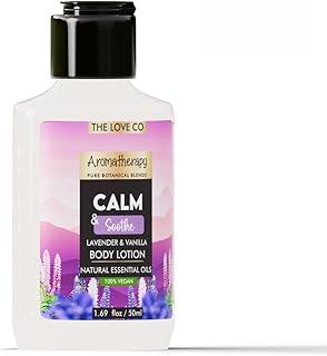 THE LOVE CO. Lavender Body Lotion - Moisturizer Cream For Dry Skin - Body Lotion for Women & Men - Body Lotion for Dry Skin with Jojoba Oil, Shea Butter & Vitamin E - 50Ml