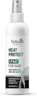 VELLASIO Classic Heat Protectant with Argan Oil & Grapeseed - Thermal Hair Protector for Straightening, Curling, Blow Drying, For Men & Women