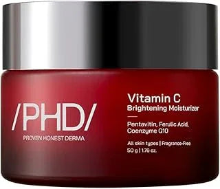 /PHD/Vitamin C Brightening Moisturizer | Vitamin C Cream for Face & Glowing Skin | Brightening Moisturizer with Pentavitin, Ferulic Acid & CoQ10 | For Men & Women | Lightweight Day Cream | 50 g