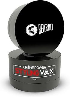 Beardo Creme Power Styling Wax, 75 gm | Cream Hair Wax Men | Crème Styling Wax | Volumizing Wax | Natural Finish | Hair Cream | Hair Wax for Non Stick, Smooth Hair