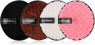 KitchenFest® Reusable Microfiber Makeup Removing Pads for Face Cleansing Foundation Mascara Eyeliner Lipstick Remover Round Puff, Washable, Pack of 3 (3)