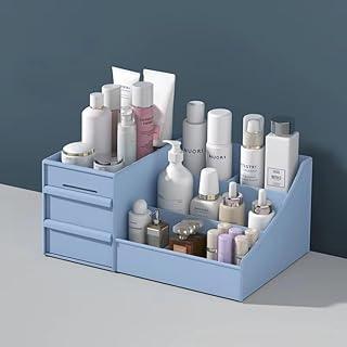 Kitchenwell Cosmetic Organizer with Drawers for Bathroom, Bedroom, Living Room, Kitchen, Dining Room, Office (Pack of 1) (Blue)