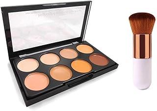 Leticia Concealer of 8 Shades Concealer withMakeup Cosmetic Face Powder Blush Brush white