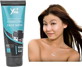 Yana Instant Brightening Activated Charcoal Face Wash Cleanser Glow for Clean Face Wash For Glowing Skin | Charcoal Facewash For Girls