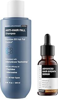 Bare Anatomy Anti Hair Fall Shampoo|5x Hair Fall Control & Growth 250ml | Advanced Hair Growth Serum | 3% Redensyl + 4% Anagain + 3% Baicapil + 1% Capilia Longa | Hair fall control serum | 30mL