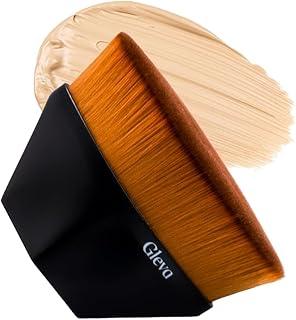 Gleva Foundation Makeup Brush, Kabuki Hexagon Face Blush Liquid Powder Foundation Brush for Blending Liquid, Cream or Flawless Powder Cosmetics (Black)