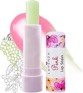 Lavenza Natural Pink Lipstain & Lip Balm (2in1) | Plant Butters, Oils & floral extracts| pH Based Water-proof Long Lasting PINK shade, Gentle & Nourishing| FREE FROM Synthetic Base & Cheap Fillers | Safe for Kids, Teens | 5gm