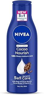NIVEA Cocoa Nourish 200ml Body Lotion with Deep Moisture Serum| 48 H Moisturization | With Cocoa Butter & Coconut Oil | Non Greasy & Healthy Looking Skin |For Very Dry Skin
