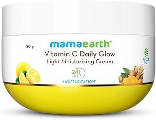 Mamaearth Vitamin C Daily Glow Light Moisturizing Cream with Vitamin C & Turmeric 50g | For Face, Hand & Body | 24H Moisturization | Quick Absorbing, Non-Greasy | Soft Moisturizer | All Skin Types