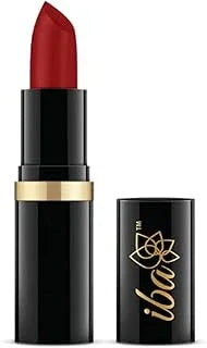 Iba Pure Lips Moisturizing Lipstick for Women - A66 Red Glam Glossy, 4g | Creamy Finish | Intense Color & Highly Pigmented | Enriched with Vitamin E, Coconut Oil and Shea Butter | Smooth Texture | Makeup