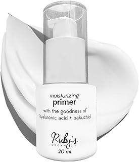 Ruby's Organics Primer for Face Makeup- Infused with Hyaluronic Acid and Bakuchiol, Moisturizing, Hydrating, Non-Greasy, Lightweight, Minimise Pores and Fine Lines, All Skin Type, Vegan - 20ml
