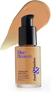 Blue Heaven Fresh&Flawless Lotion For All Skin Types,Hydrating Skin Tint Serum Foundation Medium Coverage,Honey Tan,28Ml With Hyaluronic Acid&Spf,Antipollution,Antioxidant(Natural Finish),Pack Of 1