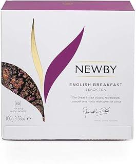 Newby English Breakfast Tea Bags | 50 Counts | Strong, Robust Flavour Black Tea | Brew Hot Or Iced Tea | Antioxidant Rich | 100 gm