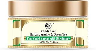 Khadi Care Herbal Jasmine & Green Tea Foot Crack Cream with Shea Butter | Repairs Cracked Heels & Restores Moisture | 50g