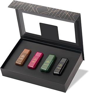 French Essence Luxury Perfume Gift Set For Men - Premium Oud Aerosol Eau De Parfum Black (Recharge, Amber Magic, Oud Royale & Urban (25ml Each)) 100ml