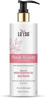 La Era Musk Beauty Body Butter with Musk Essential Oil & Rose Water | Quick Absorbing Moisturizer & Body Lotion for Glowing Skin | Suitable for All Skin Types - 200g