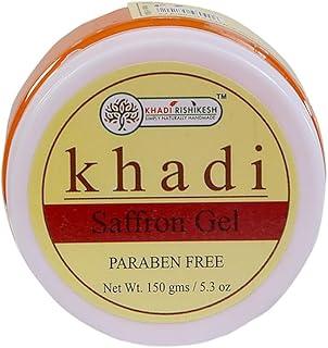 KHADI RISHIKESH Saffron Gel | Skin Brightening, Pigmentation and Acne Reduction | Herbal Whitening Beauty Face Gel for Man and Women | Body Moisturizing, Radiant Glow, Spa, Salon Use (Set of 2-150 gm)