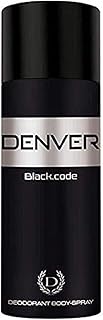 DENVER Black Code Deo - 150ML | Long Lasting Deodorant Body Spray for Men