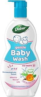 Dabur Baby Wash: With No Harmful Chemicals & Tear Free Formula |Contains Aloe Vera & Calendula | pH balanced , Hypoallergenic & Dermatologically Tested with No Paraben & Phthalates - 500 ml