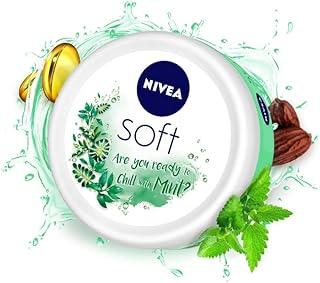 NIVEA Soft Chilled Mint, Light Moisturizer for Face, Hand & Body, Instant Hydration, Non-Greasy Cream with Vitamin E & Jojoba Oil, 200 ml