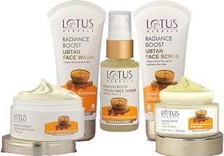 Lotus Herbals Radiance Boost Ubtan Face Cream 50g, Face Serum 30ml, Face Wash 100g, Face Scrub 100g, Face Mask 100g, Set of 5