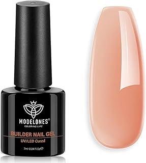 Modelones Builder Nail Gel, 8-in-1 Gel Builder 7ml from BELLE GAGA™ for Nails, Hard Gel Builder Nail Strengthener Extension Gel Nail Polish Rhinestone False Nail Tips Glue Gel in a Bottle, Gifts for Women (022)