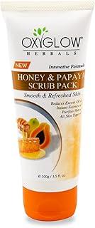 OxyGlow Herbals Honey & Papaya Enzymes Scrub Pack|Enriched with Papaya Enzymes|Remove Dead Skin|Remove Blackheads|Deep Pore Cleanser| 100Gram