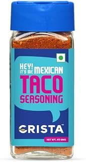 CRISTA 45 gms Mexican Taco Seasoning for Taco, Enchilada & Burrito | Premium Herbs & Spices Blend with authentic Mexican F