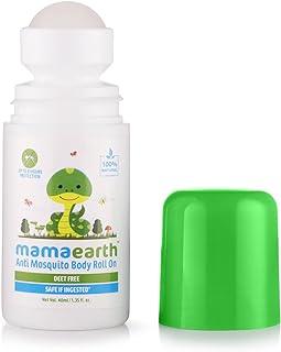 Mamaearth Natural Anti Mosquito Body Roll On for Indoor & Outdoor use, Mosquito Repellent, DEET Free, Protects from Dengue, Malaria & Chikungunya,Safe for babies-40ml
